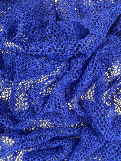 Textured Knit - Cobalt Openwork - 135cm
