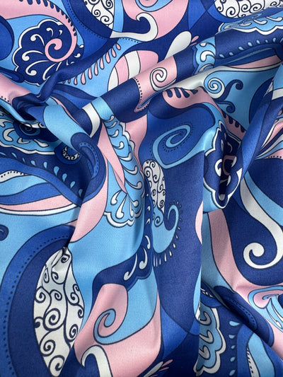 Cotton Sateen - Serenity Waves - 148cm