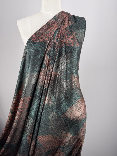 Metallic Knit Jersey - Molten Alloy - 140cm