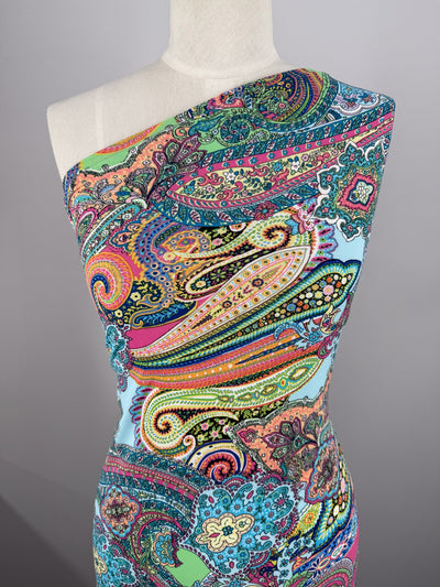 Printed Lycra - Festival Paisley - 150cm