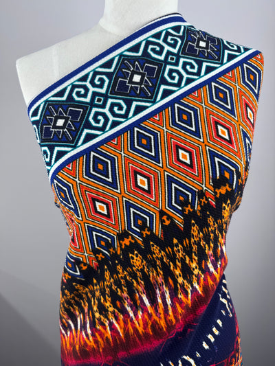 Textured Knit - Tribal Geo - 140cm