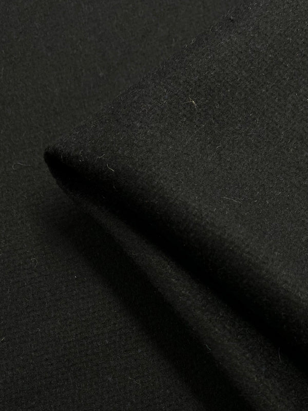 Textured Wool Cashmere - Black - 150cm