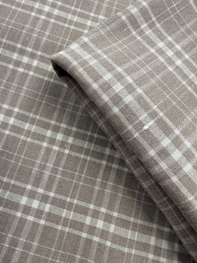 Stretch Linen - Taupe Oxford - 135cm
