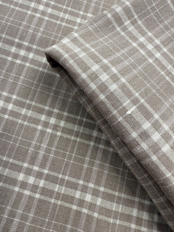 Stretch Linen - Taupe Oxford - 135cm