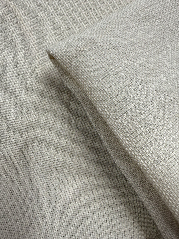 Hopsack Stretch Linen - Cream - 132cm