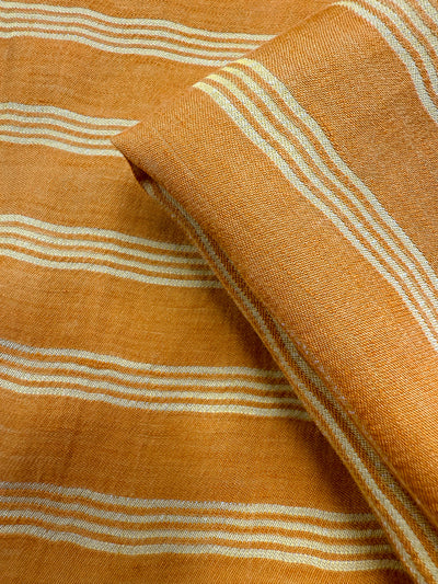 Reversible Shot Pure Linen Jacquard - Amber - 144cm