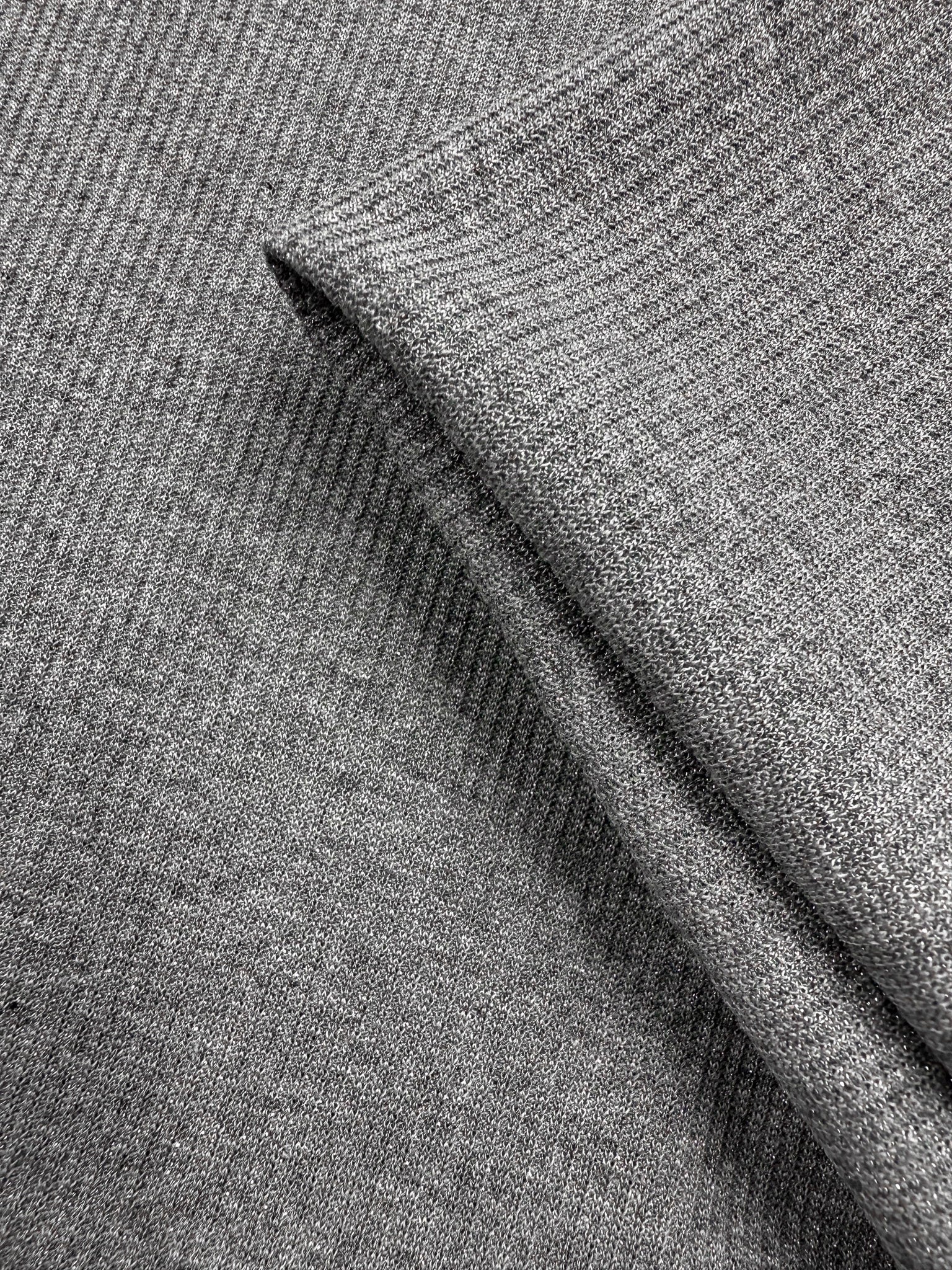 Viscose Rib Knit - Silver - 125cm