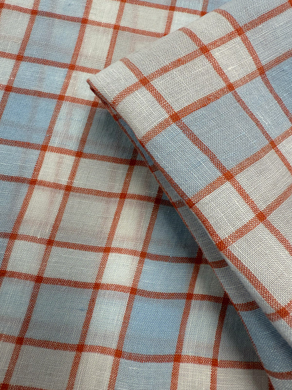 Pure Linen - Sky Check - 150cm