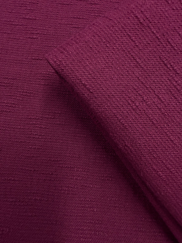 Textured Pure Linen - Plum - 148cm