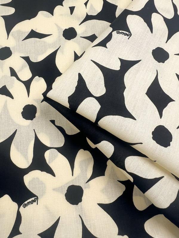 Printed Cotton - Cream Daisies - 150cm