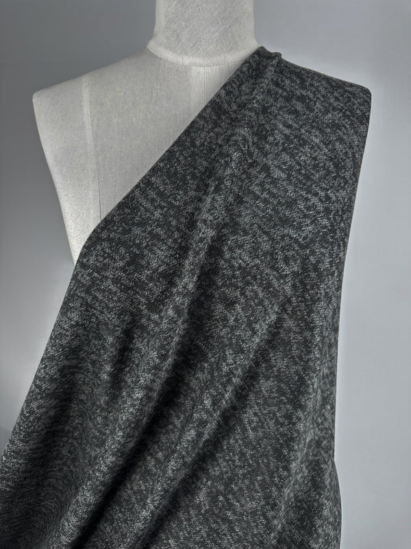 Textured Knit - Black Marle - 150cm