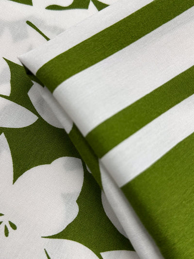 Designer Rayon - Olive Fade - 145cm