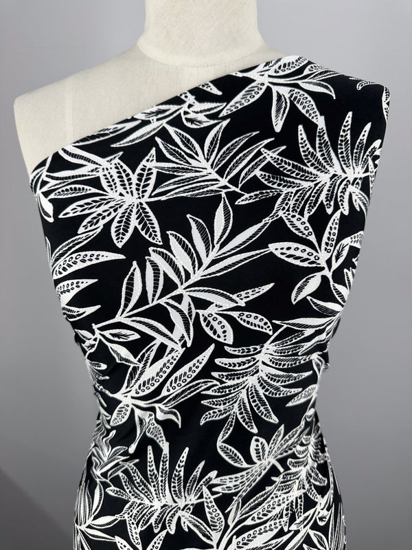 Textured Lycra - Shadow Fern - 150cm