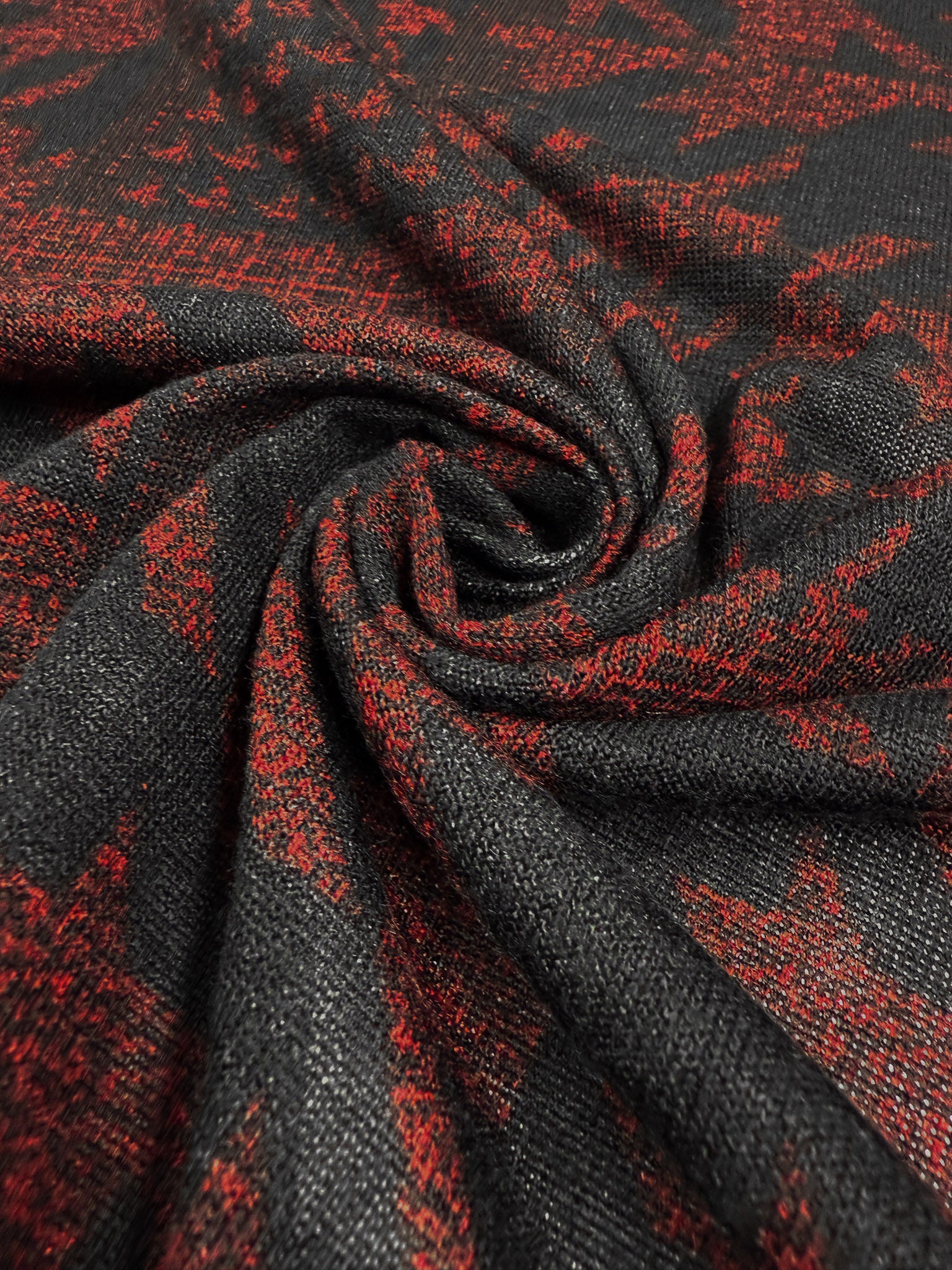 Textured Knit - Crimson - 145cm