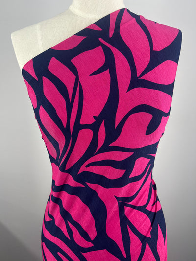 Printed Lycra - Fern Very Berry - 150cm