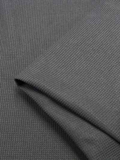 Waffle Knit - Charcoal - 170cm