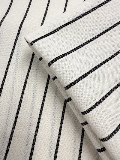 Linen Blend - Classic Chalk Pinstripe - 135cm