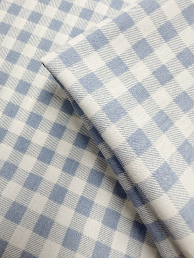 Linen Blend - Powder Blue Picnic - 140cm
