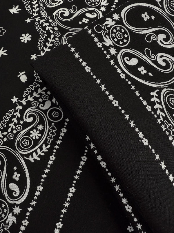 Designer Rayon - Bandana Noir - 148cm