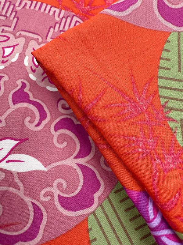 Designer Rayon - Kyoto Lanterns - 146cm