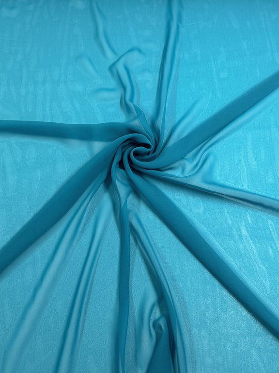 Shop HiMulti Chiffon Horizon Blue Super Cheap Fabrics