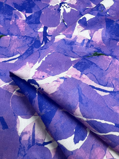 Printed Cotton - Amethyst Leaf - 150cm