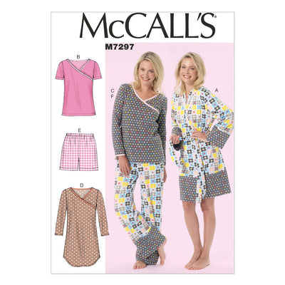 Pattern - Mccall's - M7297 - Misses’/Women’s Robe, Belt, Tops, Dress, Shorts and Pants