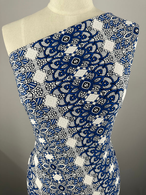 Textured Lycra - Blue Mirror - 150cm