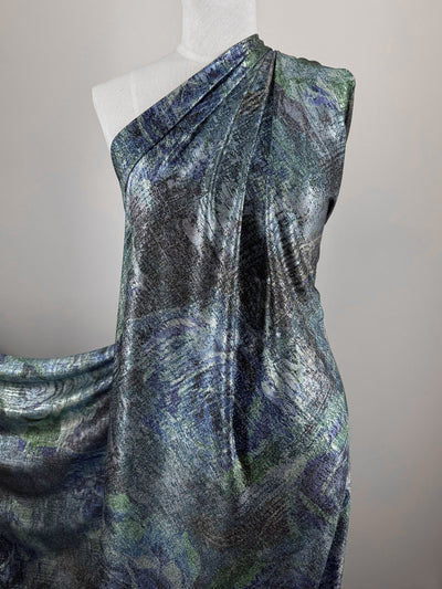 Metallic Knit Jersey - Mercury Wash 140cm