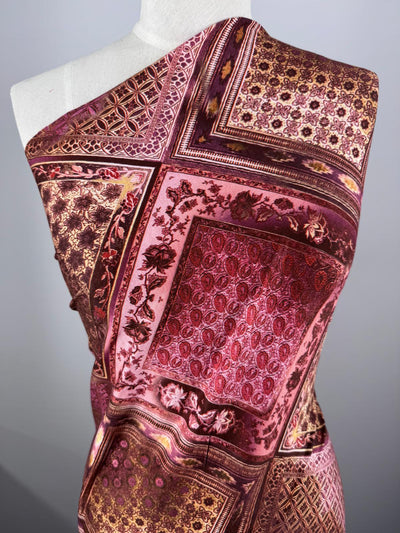 Designer Printed Lycra - Ornate Garden - 140cm