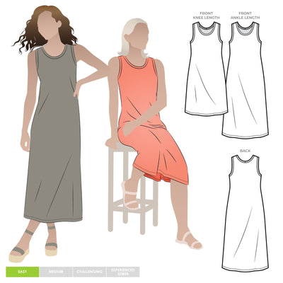 Pattern - Style Arc - Kim Knit Dress Multi Size