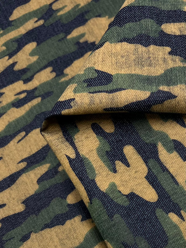Printed Denim - Camouflage - 145cm