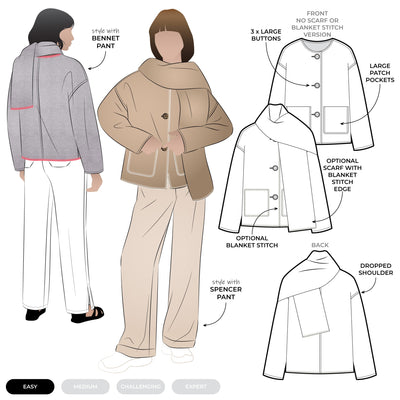 Pattern - Style Arc - Wren Jacket Multi Size