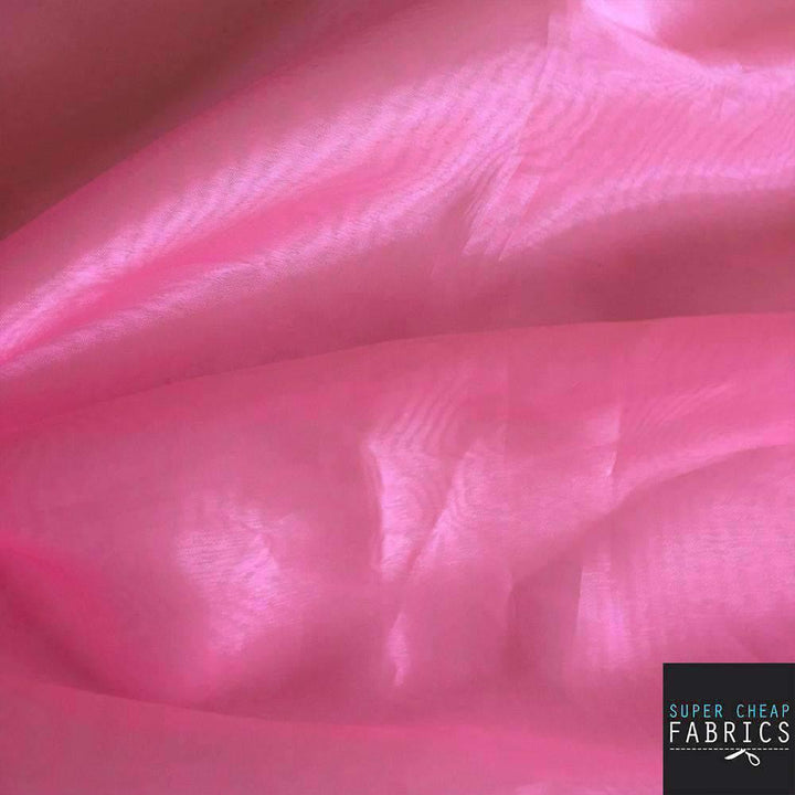Organza - Pink - 150cm - Super Cheap Fabrics