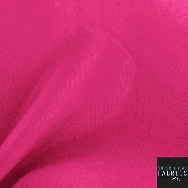 Organza - Hot Pink - 150cm - Super Cheap Fabrics