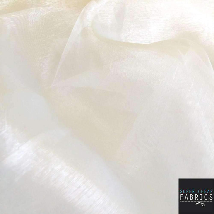 Organza - White - 150cm - Super Cheap Fabrics
