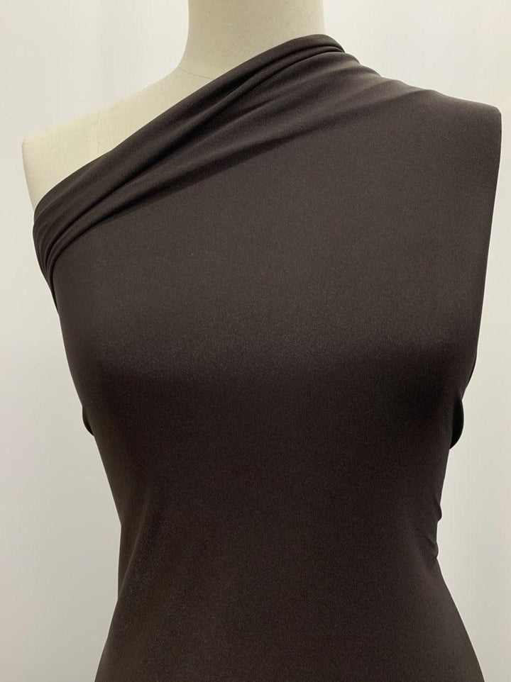 Super Cheap Fabrics - Plain Summer Knit - Mocha - 150cm