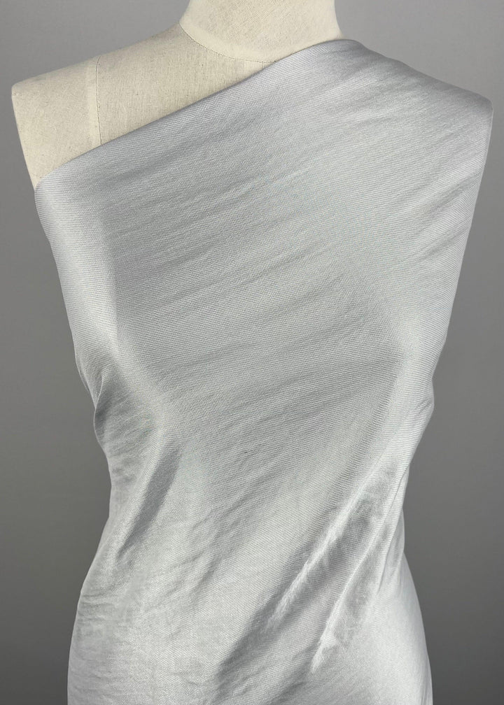 Mercerized Designer Polyester - Silver - 145cm - Super Cheap Fabrics
