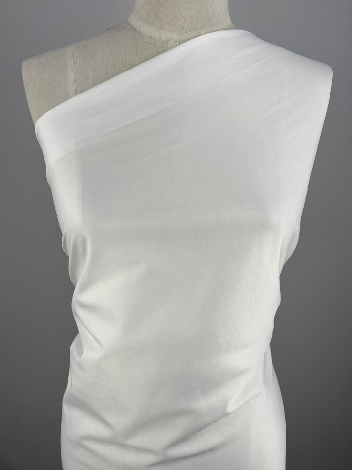 Delustered Satin - White - 150cm - Super Cheap Fabrics