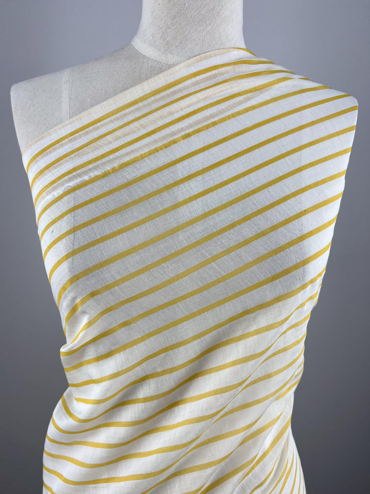 Viscose Voile - Mimosa Stripe - 147cm - Super Cheap Fabrics