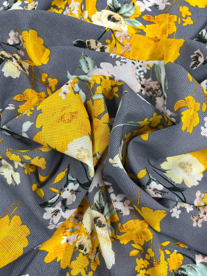 Textured Chiffon - Botanical - 150cm - Super Cheap Fabrics