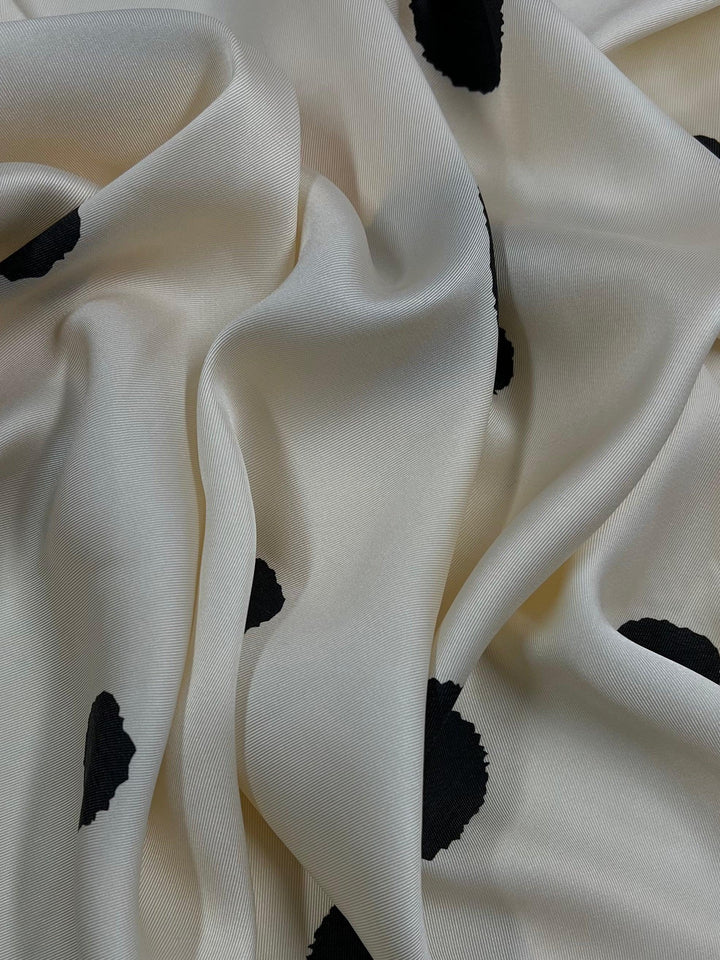 Silky Satin - Arctic Polka - 150cm - Super Cheap Fabrics