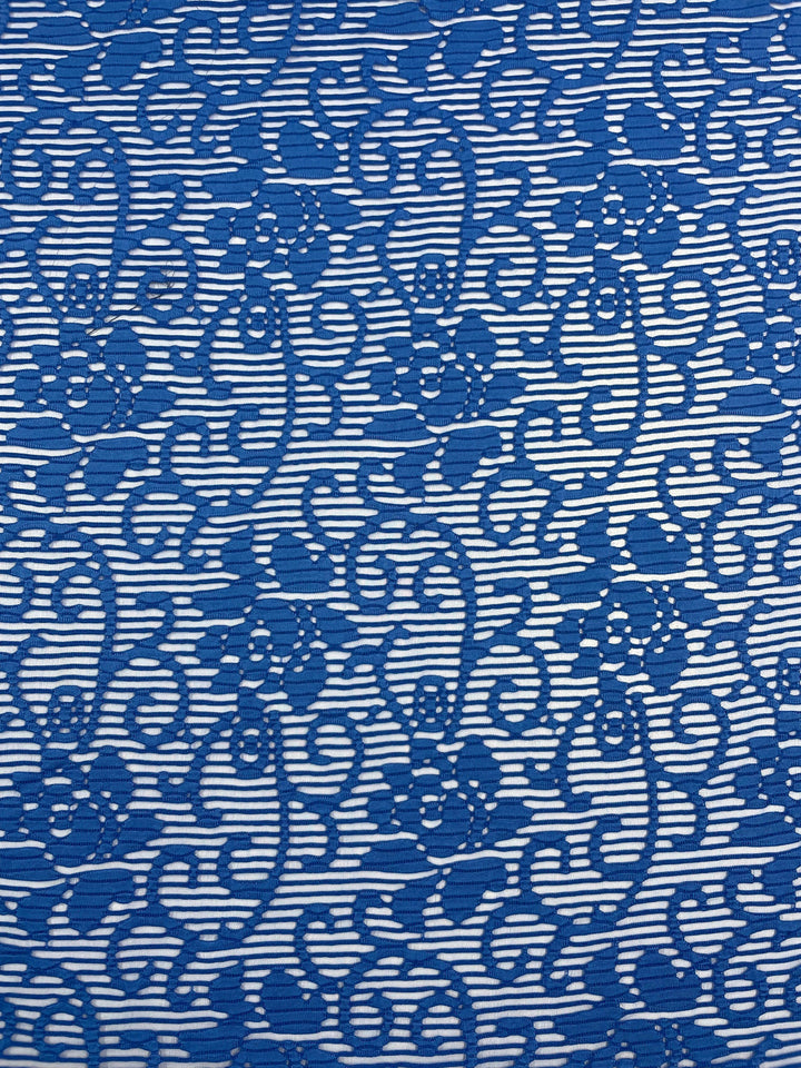 Textured Lace - Blue Rose - 140cm - Super Cheap Fabrics