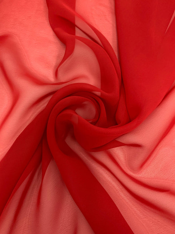 Hi-Multi Chiffon - Red - 112cm - Super Cheap Fabrics