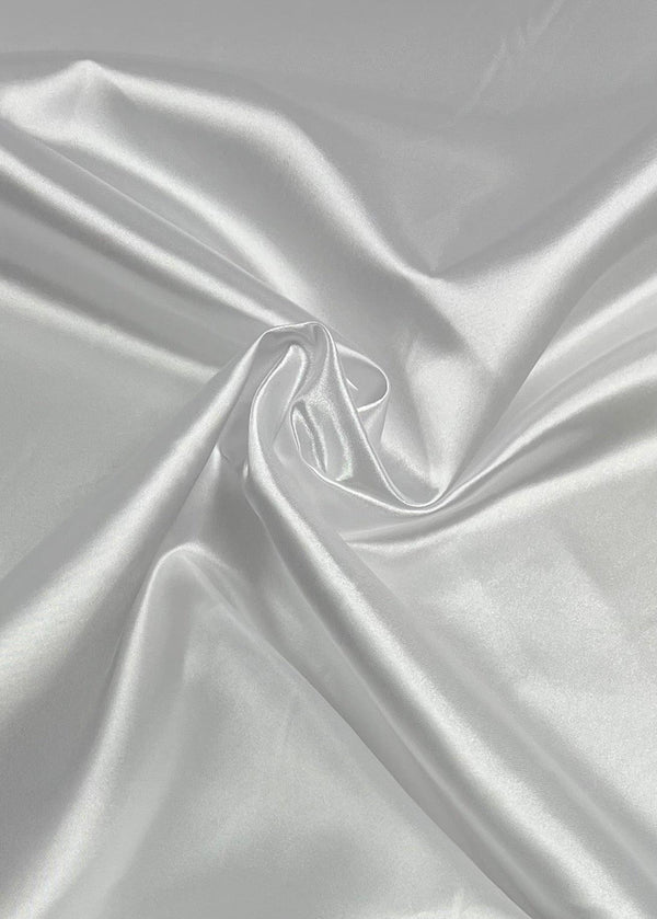 Satin - White - 150cm - Super Cheap Fabrics