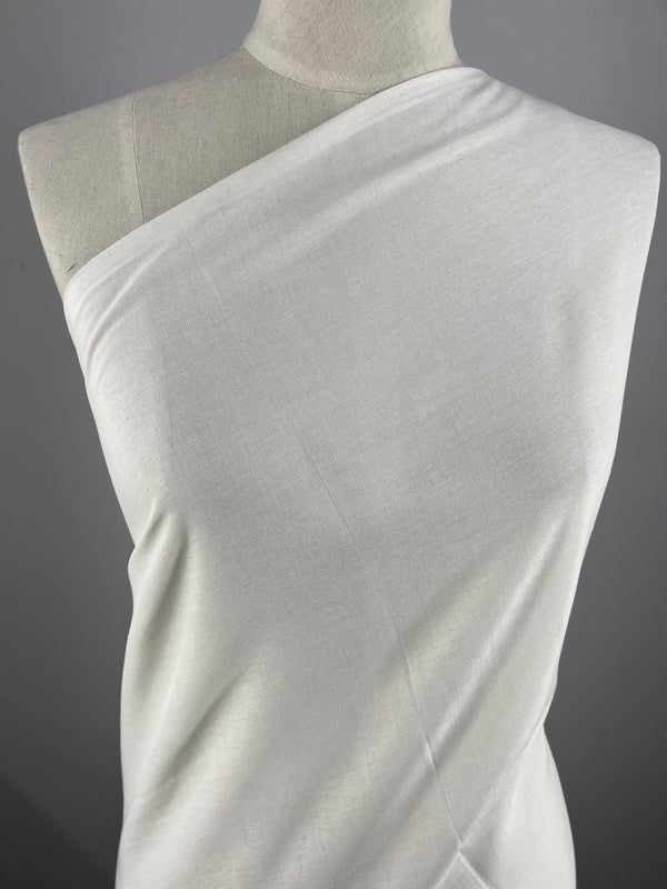 Plain Rayon - White - 140cm - Super Cheap Fabrics