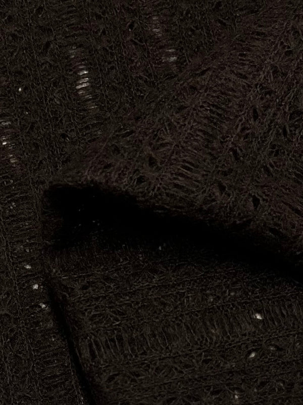Wool Knit - Dark Chocolate - 140cm - Super Cheap Fabrics